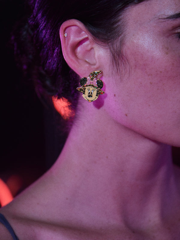 Minnie Mouse Disney Witch Earrings - Minnie Mouse Witch