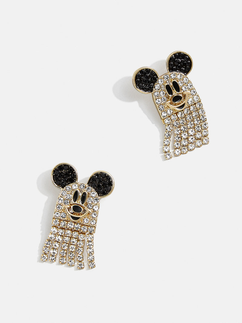 BaubleBar Mickey Mouse Disney Crystal Fringe Ghost Earrings - Pavé - Disney Halloween earrings
