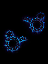 BaubleBar Mickey Mouse Disney Spiderweb Glow-In-The-Dark Hoop Earrings - Clear/Gold - Disney Halloween glow-in-the-dark earrings