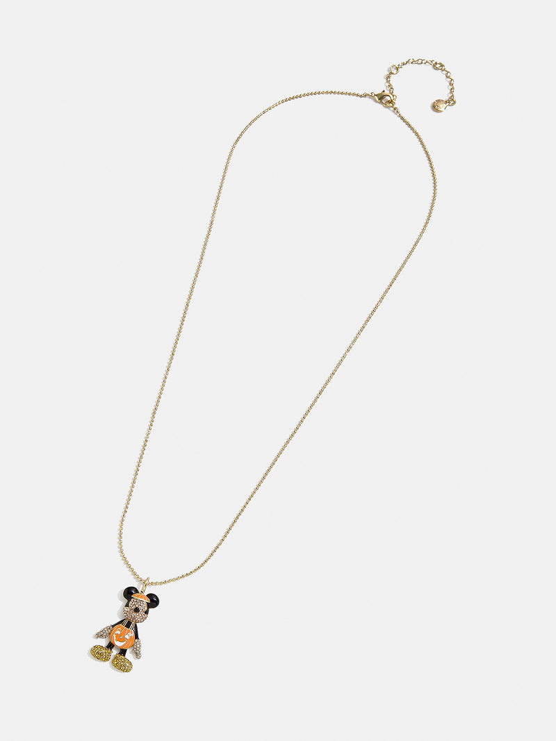 BaubleBar Mickey Mouse Disney 3D Glow-In-The-Dark Necklace - Glow-In-The-Dark Mickey Mouse 3D Pumpkin - Disney pendant necklace