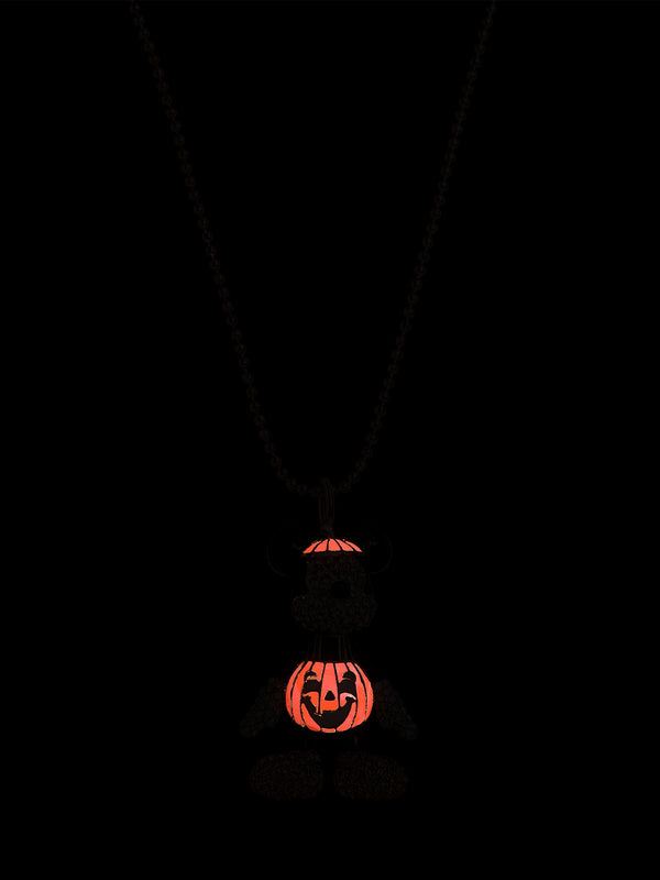 Mickey Mouse Disney 3D Glow-In-The-Dark Necklace - Glow-In-The-Dark Mickey Mouse 3D Pumpkin