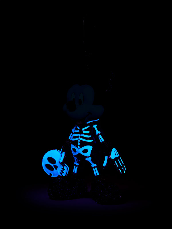 Mickey Mouse Disney Glow-In-The-Dark Bag Charm - Glow-In-The-Dark Mickey Mouse Skeleton