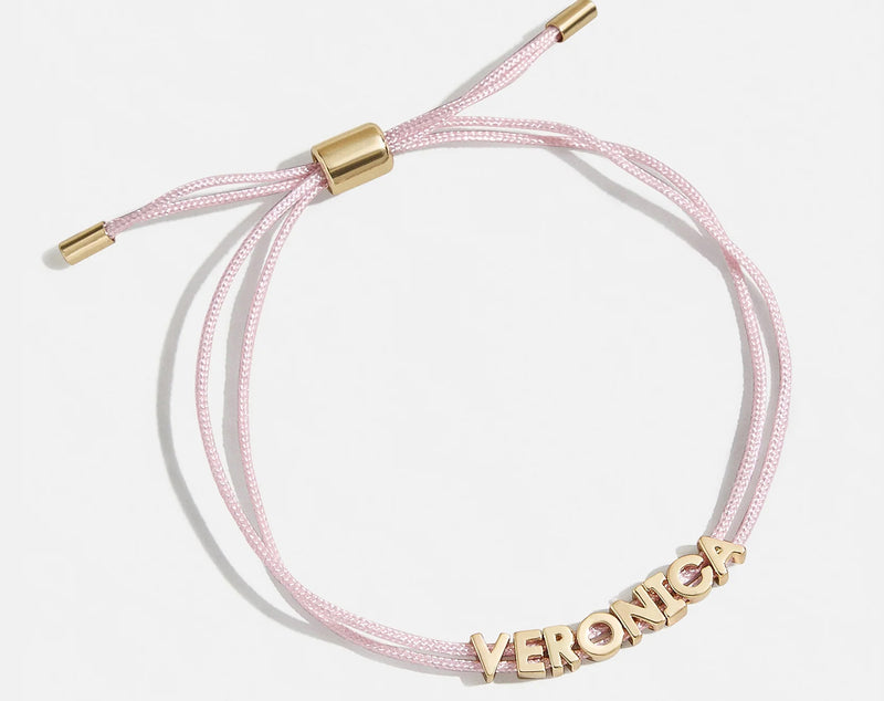 BaubleBar Custom Cord Bracelet - Soft Pink - 
    Custom nameplate bracelet
  
