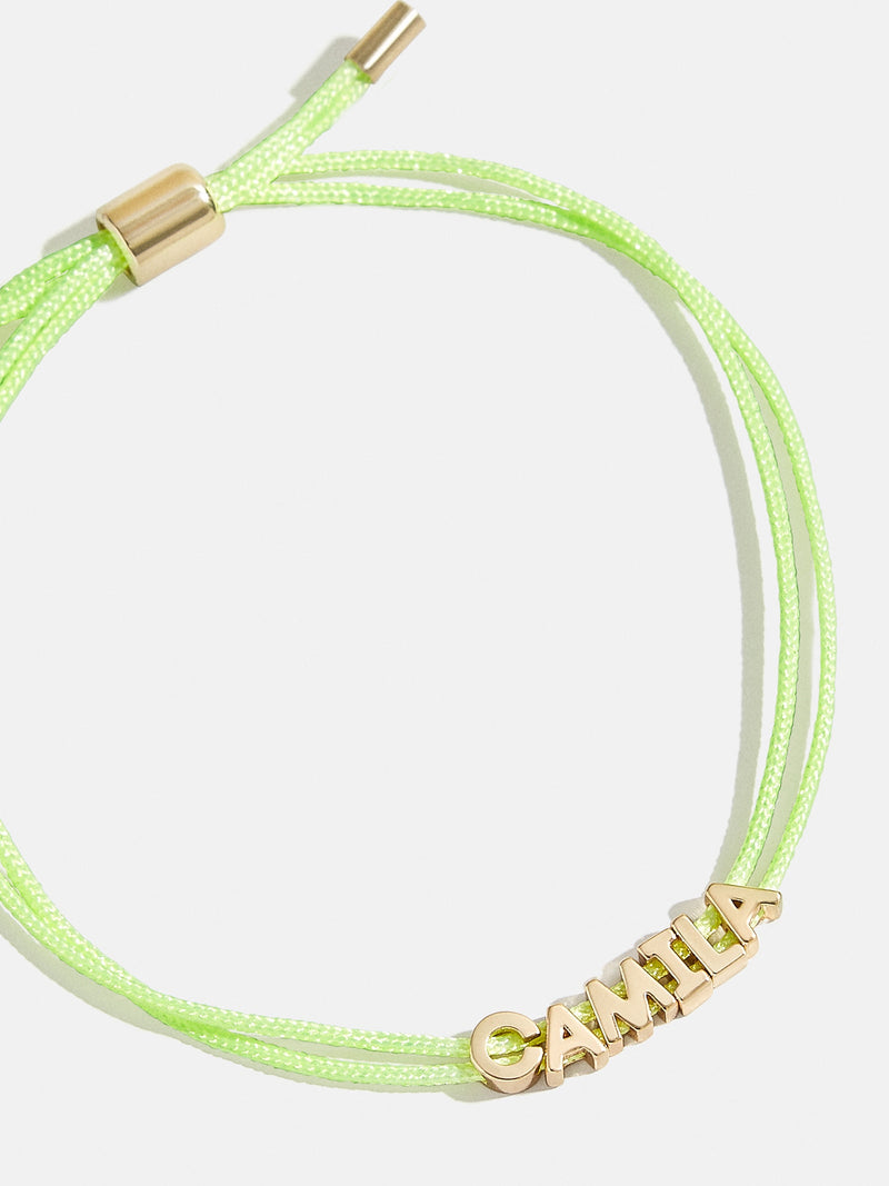 BaubleBar Custom Cord Bracelet - Lime - 
    Cusotmizable bracelet
  
