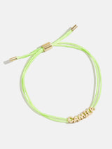 BaubleBar Custom Cord Bracelet - Lime - 
    Cusotmizable bracelet
  
