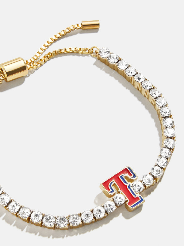 MLB Gold Tennis Bracelet - Texas Rangers