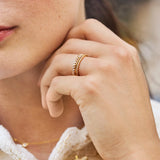 Molly 18K Gold Ring Set - Gold/Pavé