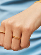 BaubleBar Kristina 18K Gold Stacking Ring - Gold - 18K Gold Plated Sterling Silver
