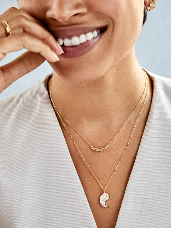Yin Yang 18K Gold Custom Best Friend Necklaces - Yin Yang Best Friend Pendants