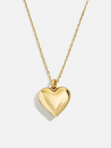 BaubleBar Puffy Heart 18K Gold Custom Pendant Necklace - Heart Pendant - 18K Gold Plated Sterling Silver