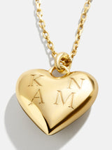 BaubleBar Puffy Heart 18K Gold Custom Pendant Necklace - Heart Pendant - 
    18K Gold Plated Sterling Silver
  
