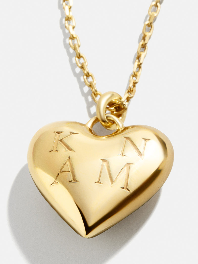 BaubleBar Puffy Heart 18K Gold Custom Pendant Necklace - Heart Pendant - 
    18K Gold Plated Sterling Silver
  
