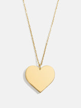 BaubleBar Heart 18K Gold Custom Medallion Necklace - 18K Gold Plated Sterling Silver, Cubic Zirconia stones