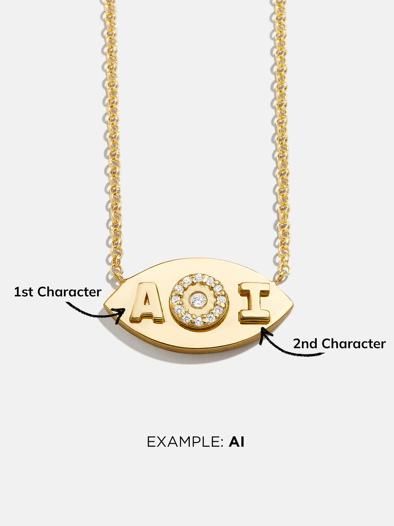 BaubleBar Evil Eye 18K Gold Custom Pendant Necklace - Enjoy 20% off custom gifts