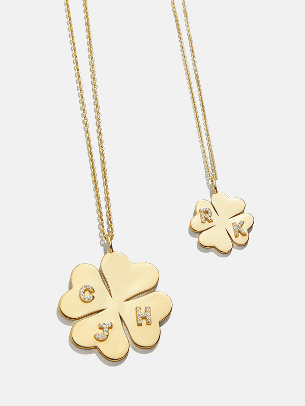 Clover 18K Gold Custom Pendant Necklace - Gold