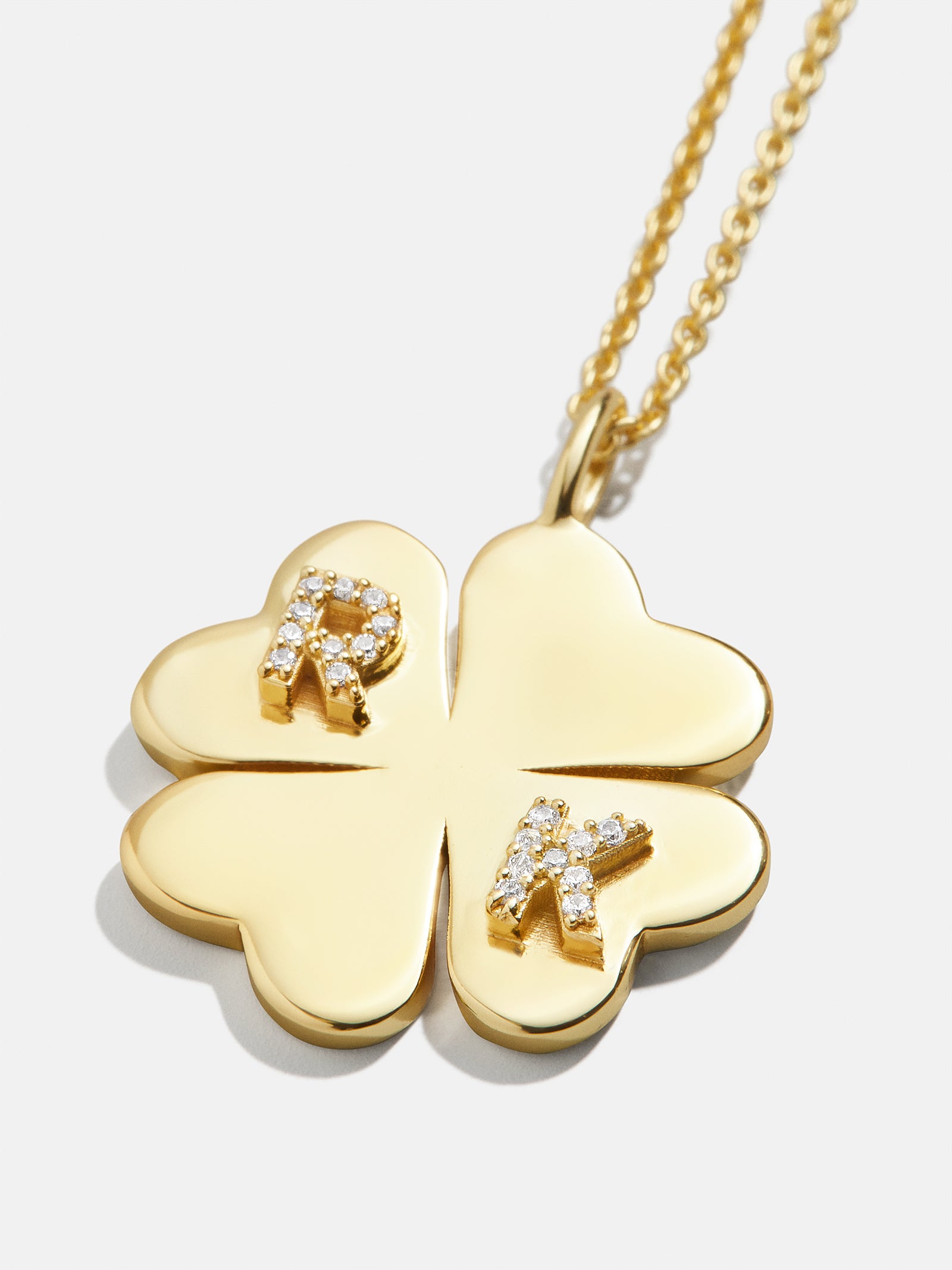 Clover 18K Gold Custom Pendant Necklace - Gold – 18K Gold Plated ...