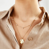 Clover Sterling Silver Custom Pendant Necklace - Sterling Silver