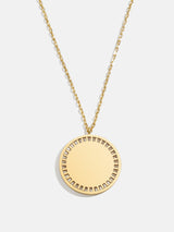 BaubleBar Compass 18K Gold Custom Medallion Necklace - Gold/Pavé - Cyber Monday Ends Tonight: Enjoy 20% Off​
