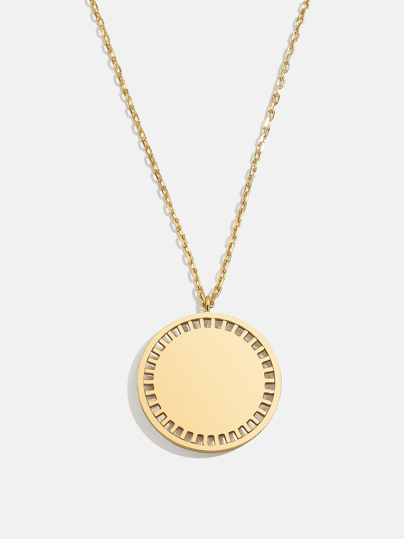 BaubleBar Compass 18K Gold Custom Medallion Necklace - Gold/Pavé - Cyber Monday Ends Tonight: Enjoy 20% Off​