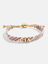 BaubleBar Kids' Custom Woven Friendship Bracelet - Pink Ombre Stripe - 
    Customizable bracelet
  
