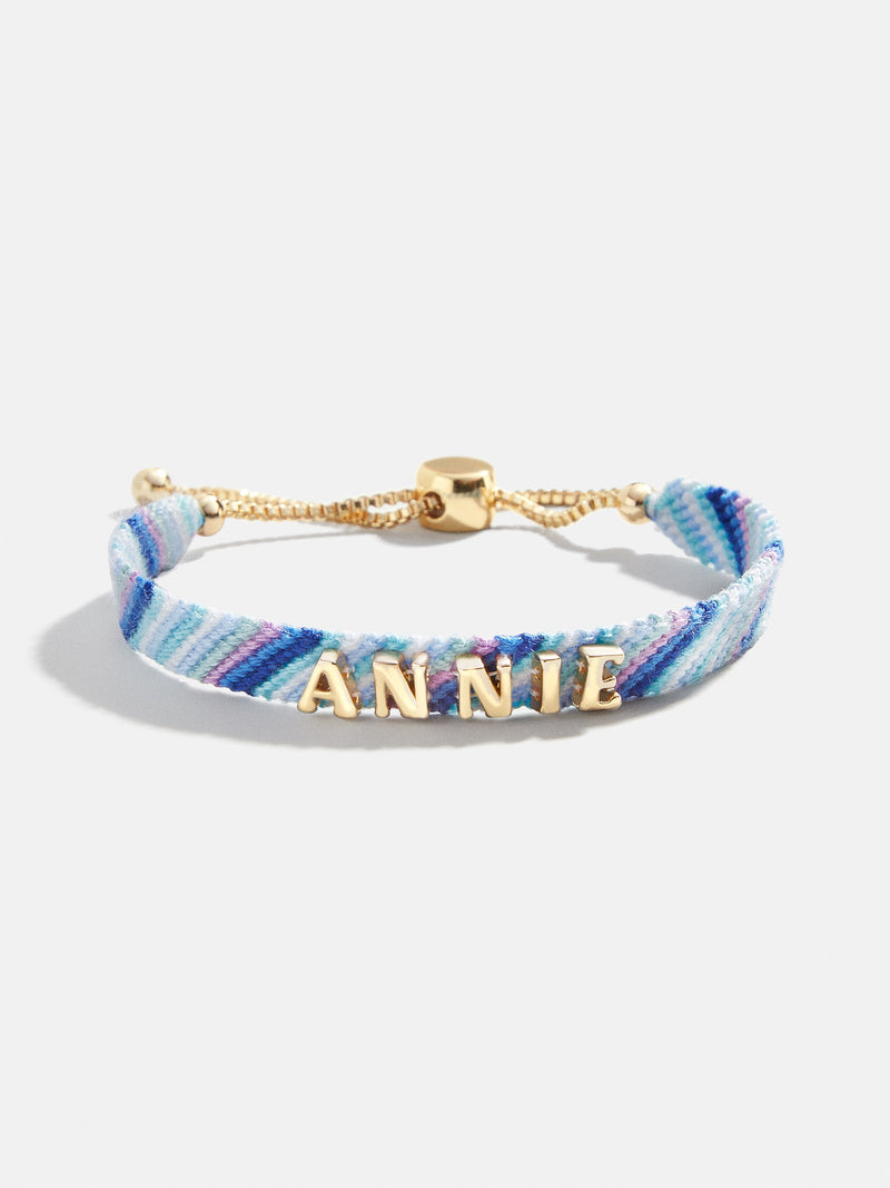 BaubleBar Kids' Custom Woven Friendship Bracelet - Blue Ombre Stripe - 
    Customizable bracelet
  

