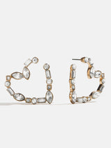 BaubleBar Mixed Stone Crystal Heart Hoops - Gold/Pavé - 
    SALE STYLES START AT $10: Ends Tomorrow
  
