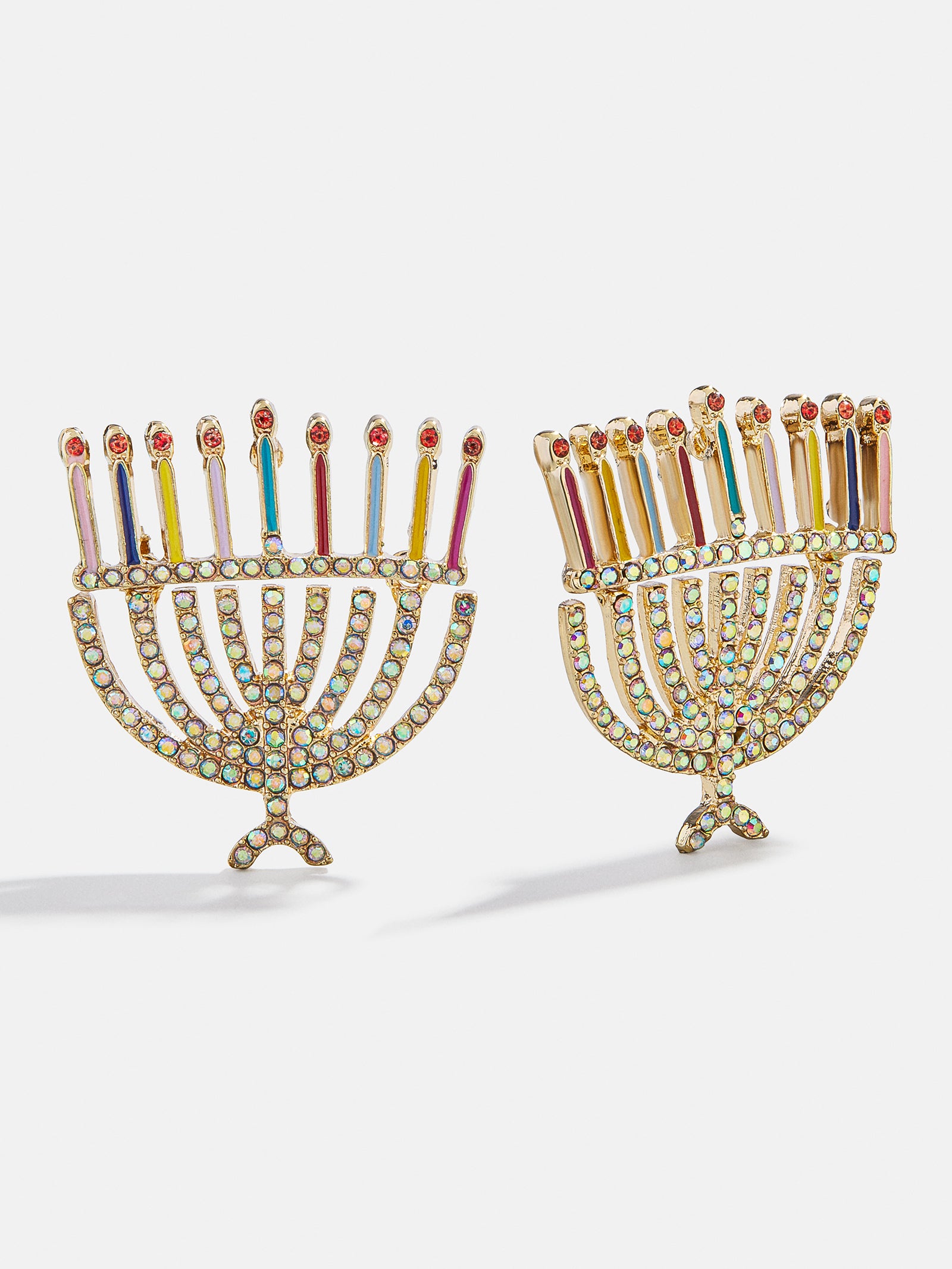 Light the Candles Menorah Stud Earrings - Menorah