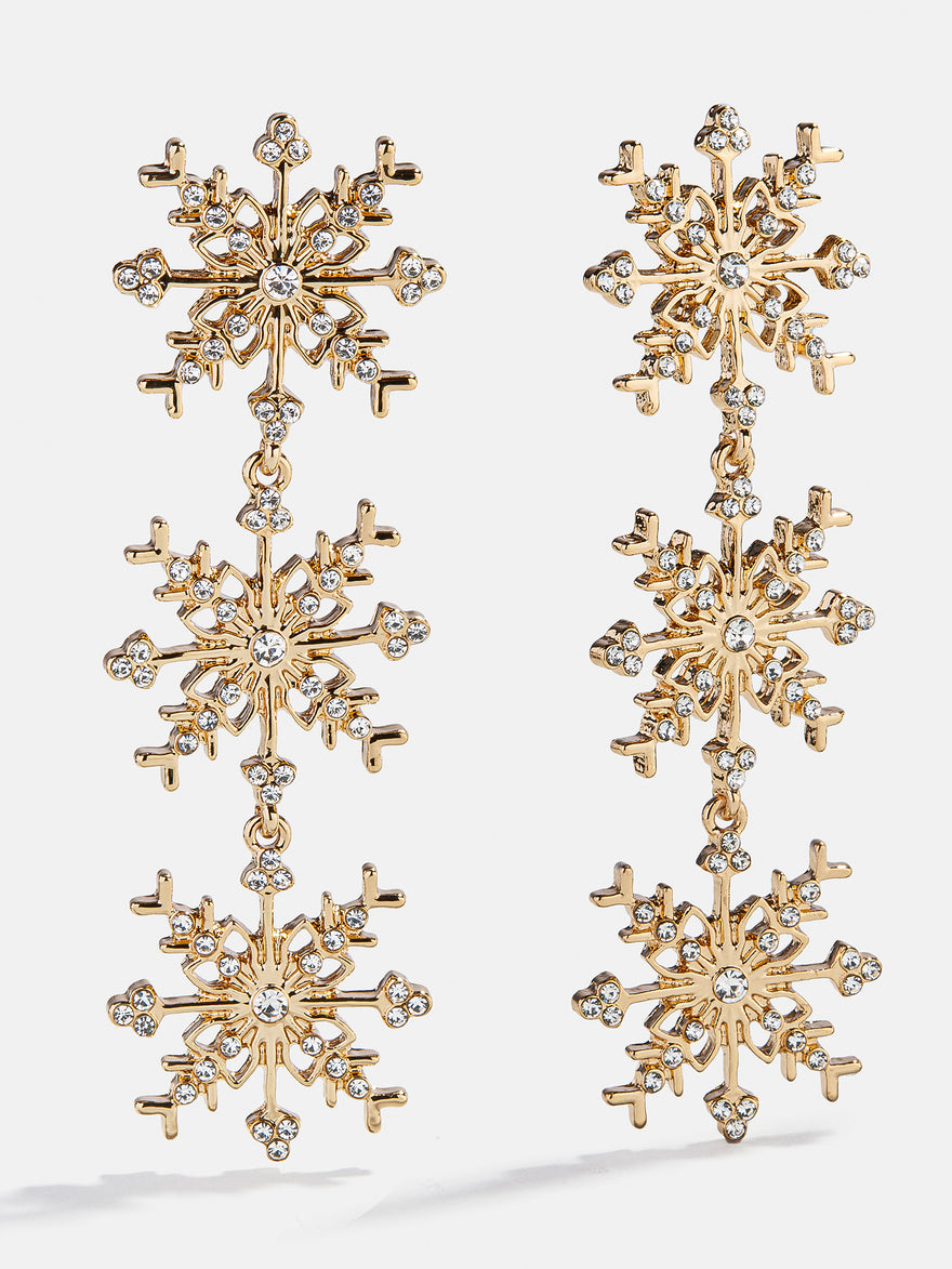 Festive Flurries Snowflake Drop Earrings - Snowflake