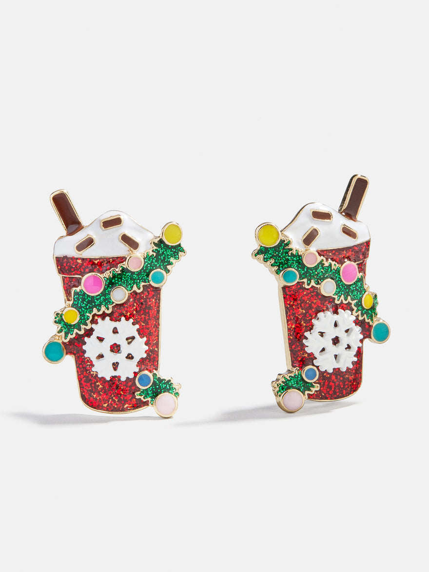 Cup of Cheer Latte Earrings - Cup Of Cheer