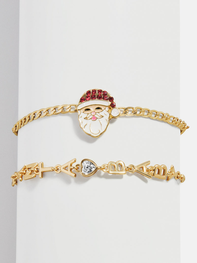 Snow Beau Holiday Bracelet Set - Santa Claus