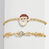Snow Beau Holiday Bracelet Set - Santa Claus