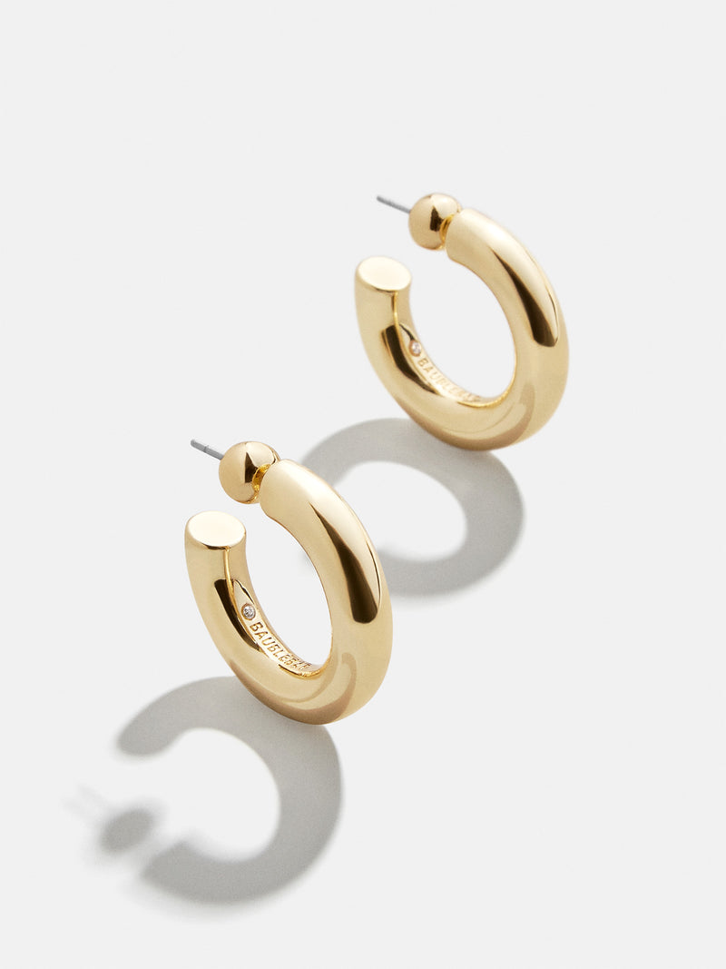 BaubleBar Dalilah Earrings - 23MM - 
    Chunky gold hoops
  
