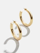 BaubleBar Dalilah Earrings - 37MM - Chunky gold hoops
