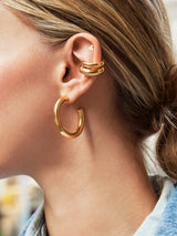 BaubleBar Dalilah Earrings - 37MM - 
    Chunky gold hoops
  

