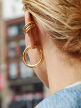 BaubleBar Dalilah Earrings - 37MM - 
    Chunky gold hoops
  
