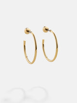 BaubleBar Dalilah Earrings - 20MM - 
    Thin gold hoops
  
