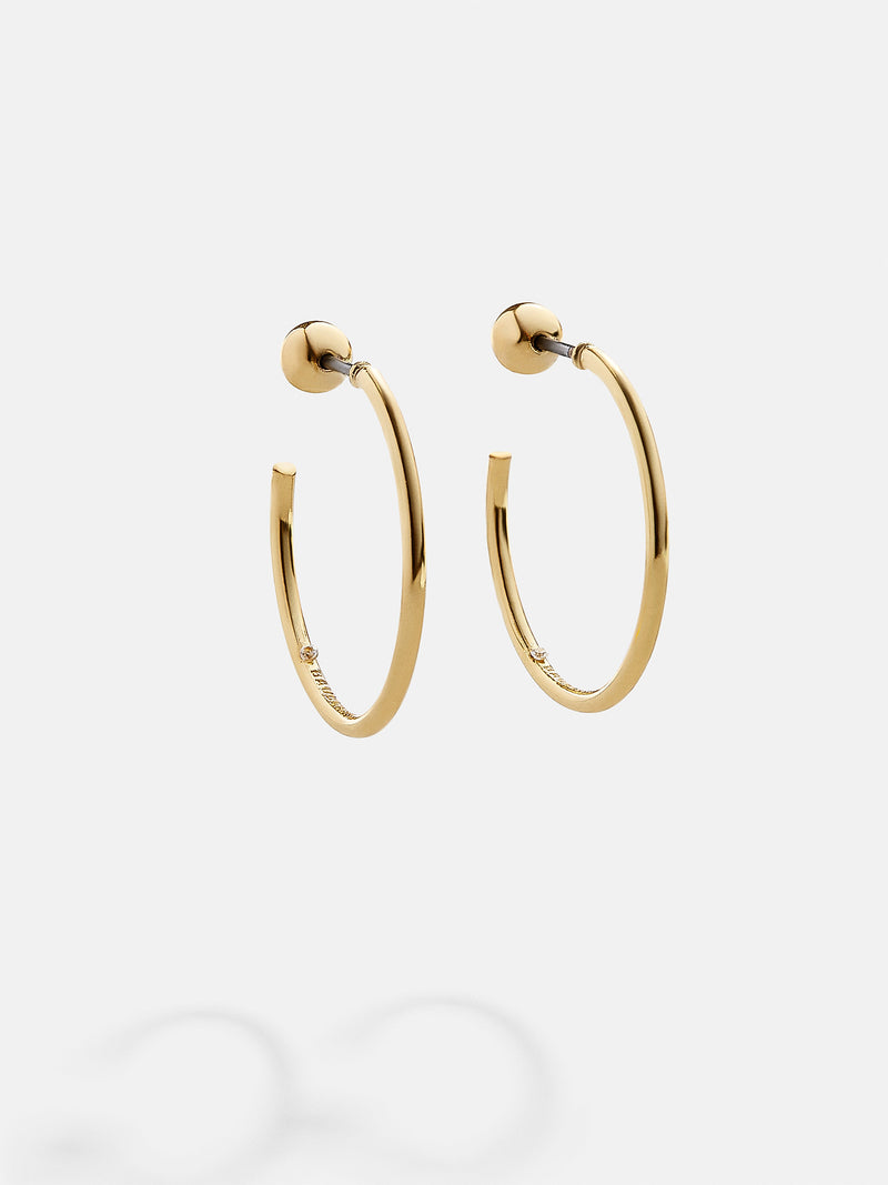 BaubleBar Dalilah Earrings - 20MM - Thin gold hoops