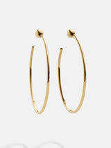 BaubleBar Dalilah Earrings - 36MM - 
    Thin gold hoops
  
