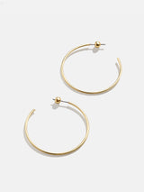 BaubleBar Dalilah Earrings - 36MM - Thin gold hoops