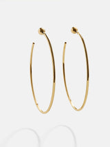 BaubleBar Dalilah Earrings - 46MM - Thin gold hoops