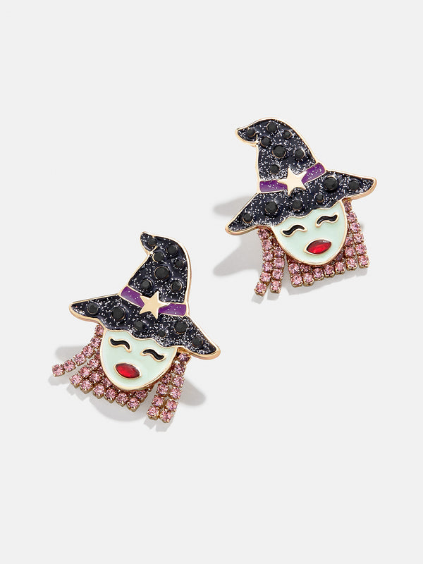What You Witch For Glow-In-The-Dark Earrings - Glow-In-The-Dark Witch Earrings