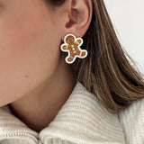 Sweet Tooth Stud Earrings - Gingerbread Man