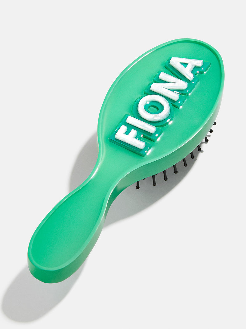 BaubleBar Block Font Mini Custom Hair Brush - Block Font Green - Personalized hair brush