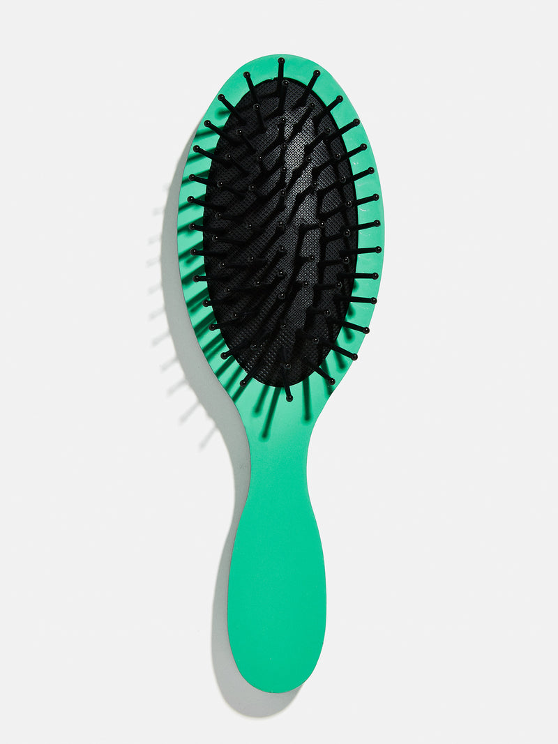 BaubleBar Block Font Mini Custom Hair Brush - Block Font Green - Personalized hair brush