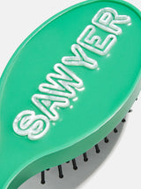 BaubleBar Fine Line Mini Custom Hair Brush - Fine Line Green - Personalized hair brush