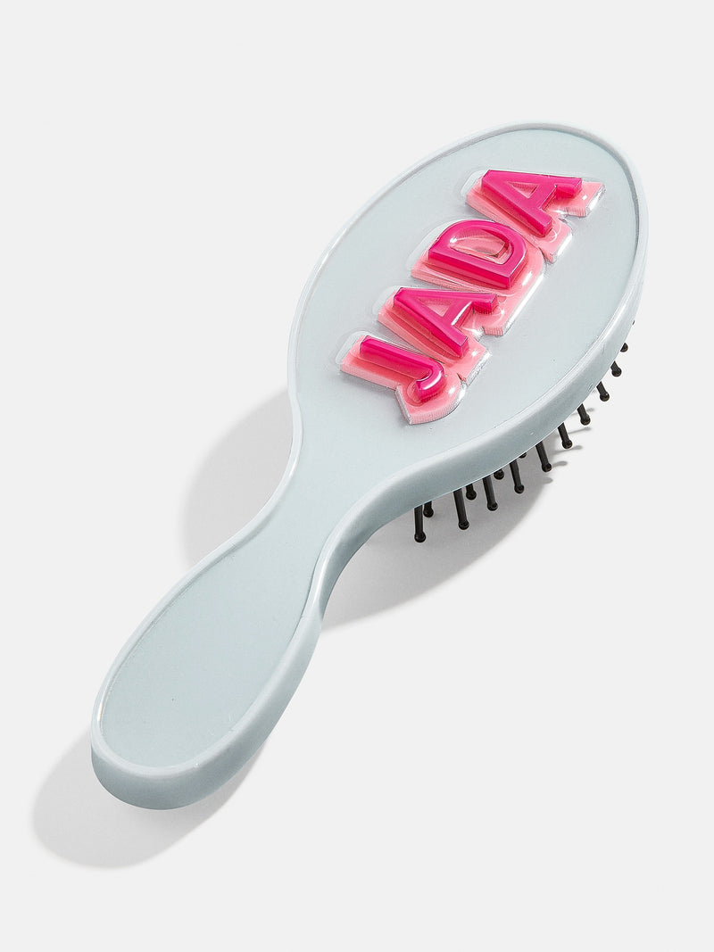 BaubleBar Block Font Mini Custom Hair Brush - Block Font Pink/Blue - Personalized hair brush