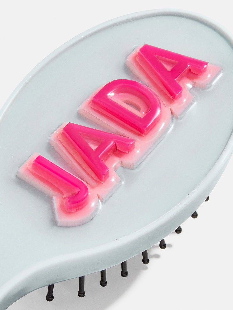 BaubleBar Block Font Mini Custom Hair Brush - Block Font Pink/Blue - 
    Personalized hair brush
  
