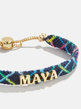 BaubleBar Custom Woven Friendship Bracelet - Navy Criss Cross - 
    Customizable bracelet
  
