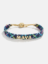 BaubleBar Custom Woven Friendship Bracelet - Navy Criss Cross - 
    Customizable bracelet
  
