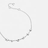 Mini Sterling Silver Spaced Letter Custom Bracelet - Sterling Silver